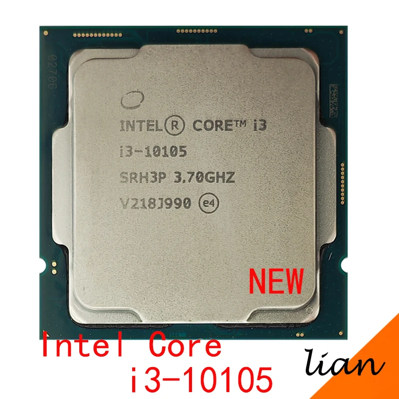 

2023 Intel Core i3-10105 Новый i3 10105 3,7 ГГц четырехъядерный восьмипоточный ЦПУ процессор L3 = 6M 65 Вт LGA1200 новый, но без охладителя