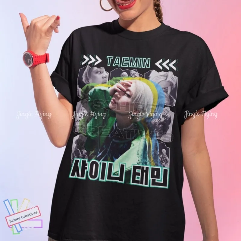 Рубашка Shinee с рисунком Taemin спортивные футболки унисекс мягкая дышащая футболка