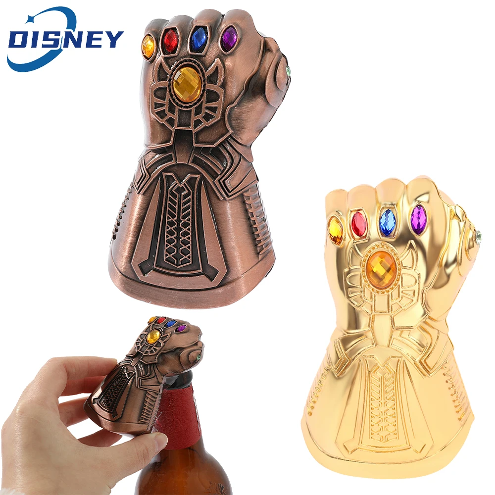 

Marvel Avengers Thanos Infinity Stones Gloves Bottle Opener KeyChain Men Backpack Keyrings Accessories for Kids Toy Gifts