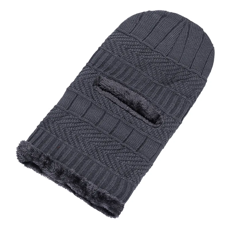 Флисовая Балаклава с одним отверстием зимняя облегающая шапка защита от ветра