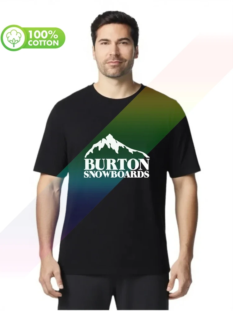 Фото Мужская футболка из 100% хлопка с круглым вырезом и короткими рукавами Burton Snowboards, размеры S-XXXL №1