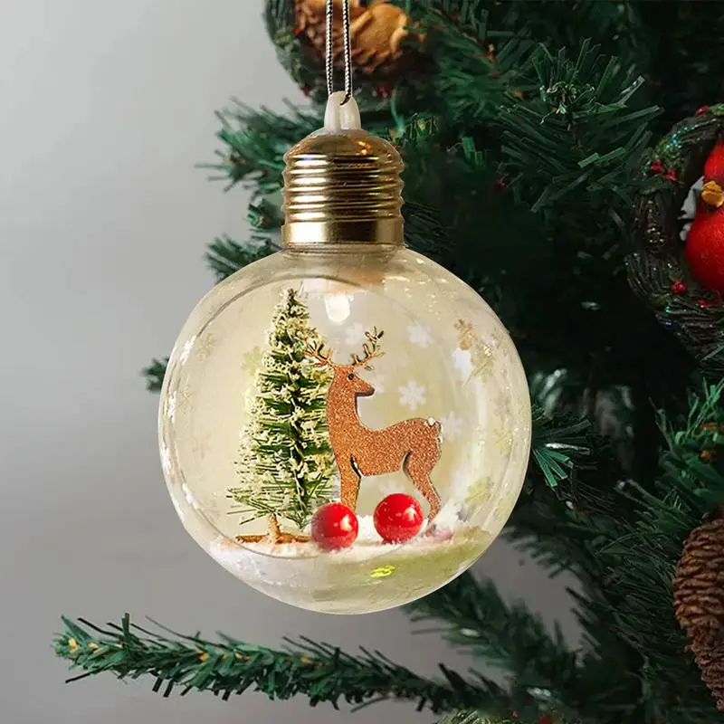 Освещенные елочные шары Освещенный декор рождественских шаров Акриловый