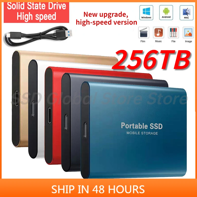 

Original Portable 256TB SSD External Hard Drive Solid State Drive USB 3.1 2TB Mobile Storage for PC/Laptop/Smartphone Disco Duro
