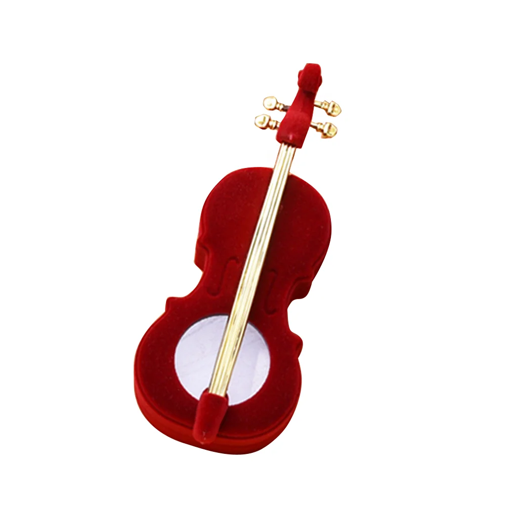 

1PC Creative Fashion Violin Shape Portable Ring Stud Organizer for Rings Necklace Earrings Travel