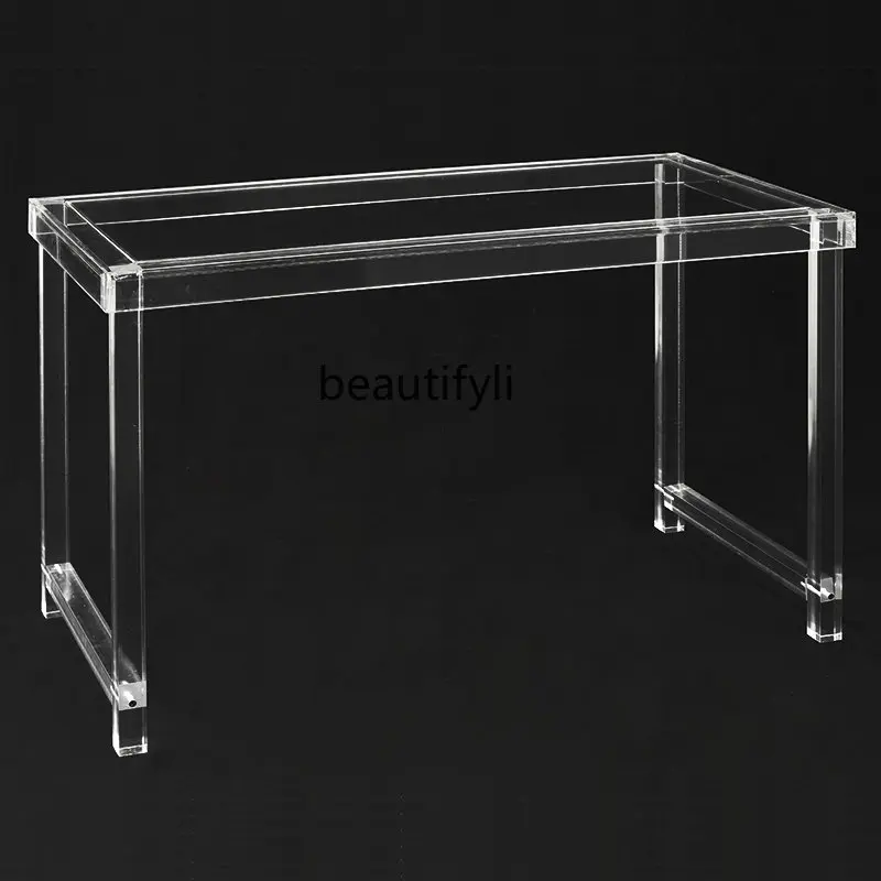 

yj Acrylic Table Nordic Modern Minimalist Makeup Table Household Living Room Dressing Table Transparent