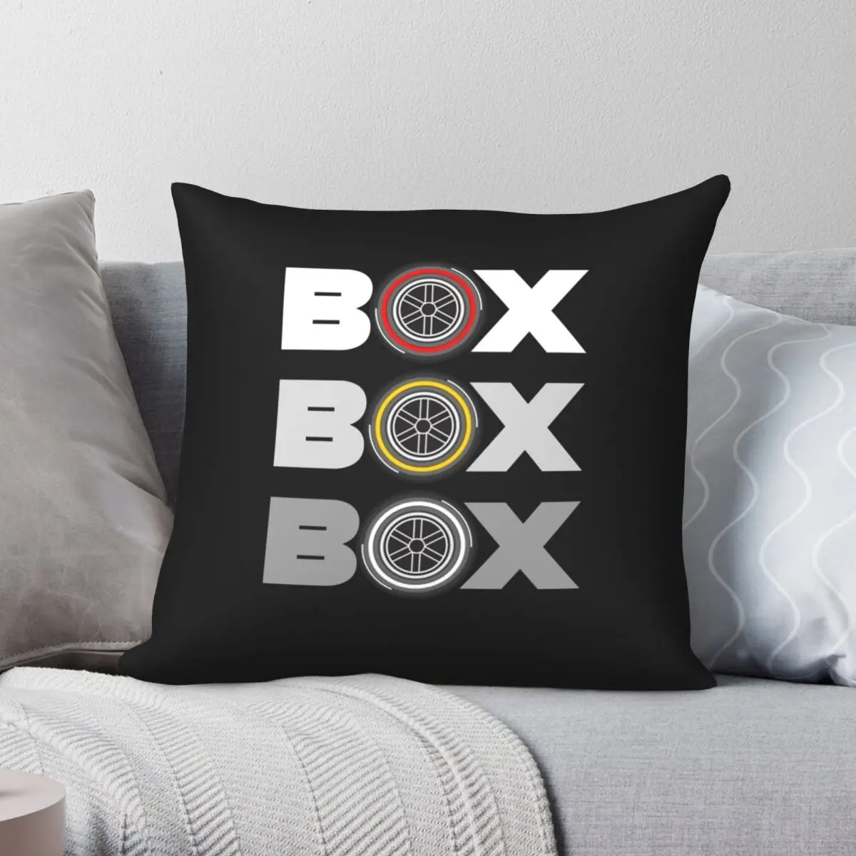 

BOX BOX BOX Pillowcase Polyester Linen Velvet Printed Zip Decor Pillow Case Sofa Seater Cushion Cover