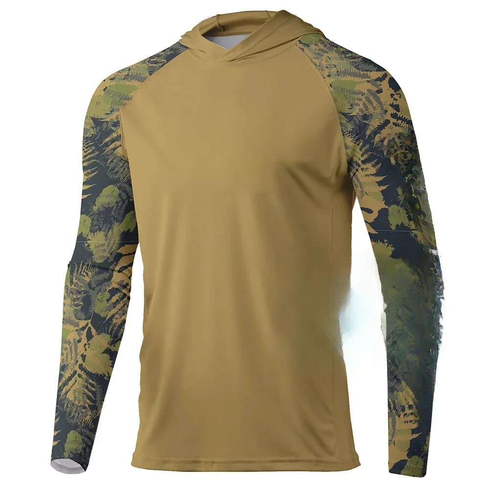 Summer Fishing Shirts Men Long Sleeve Hooded Wear Upf 50 Breathabble T-Shirt Camisetas Pesca Jersey De