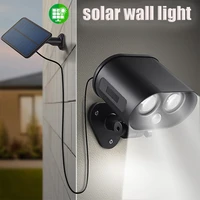 outdoor owl eyes solar lights motion sensor spotlight ip65 waterproof wall lamp for home yard solar garden street light