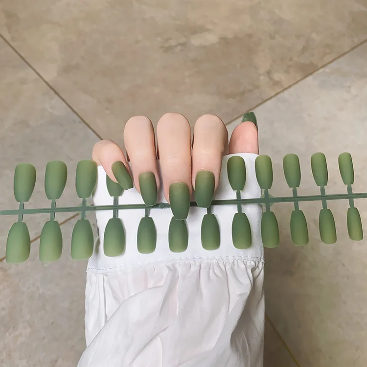 

Long Coffin Nails Matte Frosted Fake Nail Patches Ballet Nails Fake Nails Black White Colored Nails Nails Artificial Nails