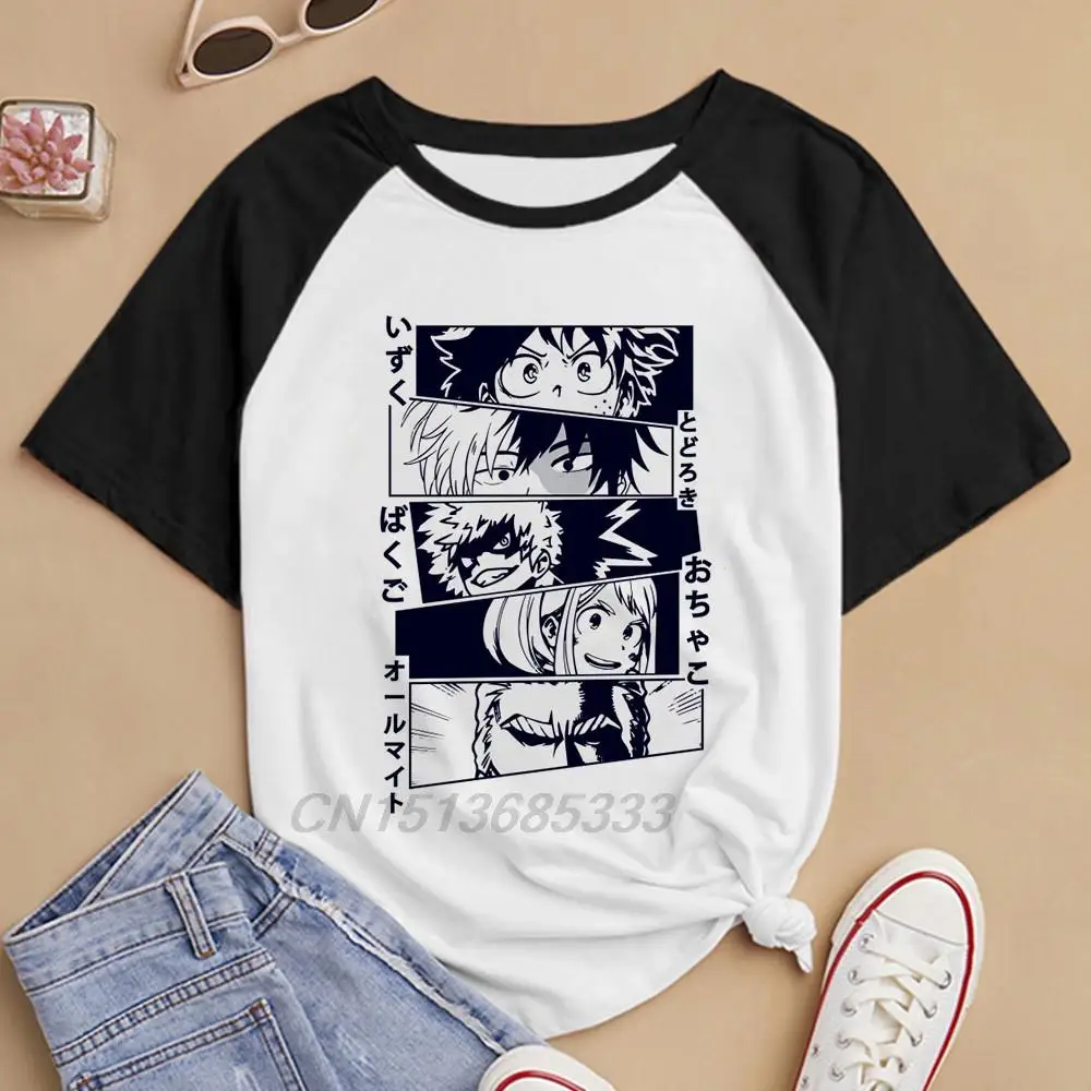 

My Hero Academia Men Manga T-shirts Japanese Anime Haikyuu Cotton Tee Shirts Unisex Premium Printed Short Sleeve Clothing