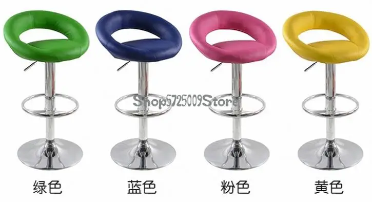 Корейский кожаный барный стул для кассира переднее кресло высокий мягкая спинка