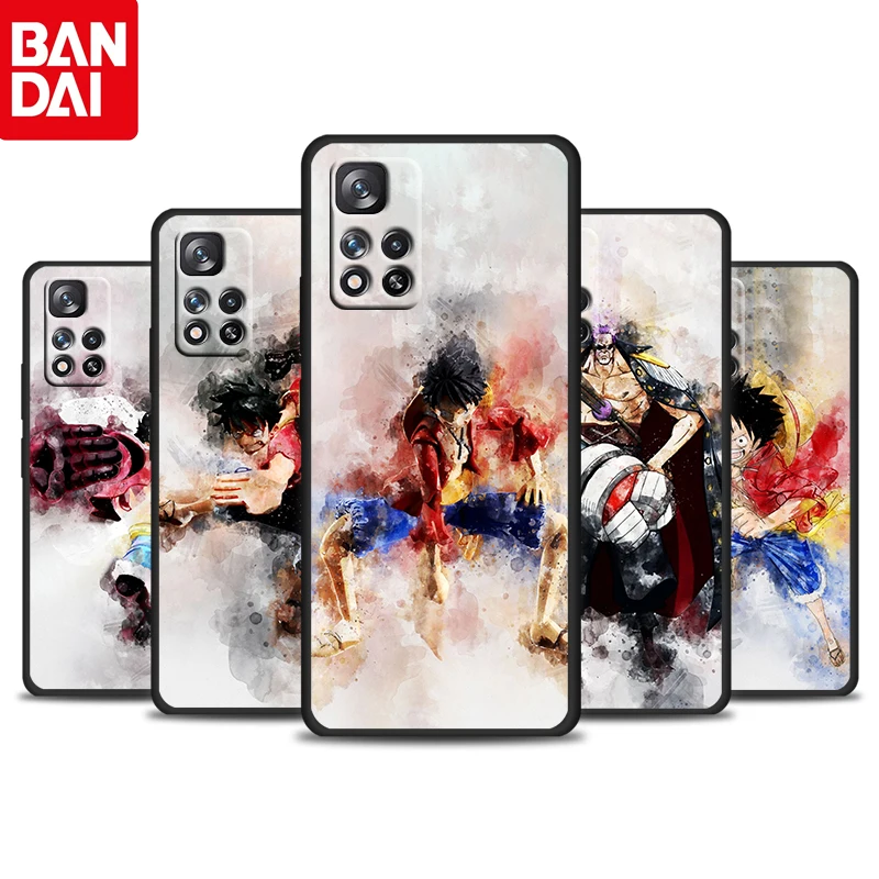 

ONE PIECE Oil Painting For Redmi 10 9 9C 9A 8 8A 7 7A 6 6A 5 5A 4X 5G Prime Pro Plus Soft Silicone Black Phone Case Funda