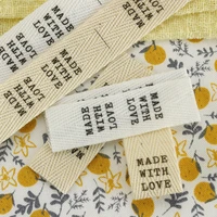 1550mm handmade labels twill ribbon logo labels sew accessori ribbon label custom fabric label labels for clothesxw3506