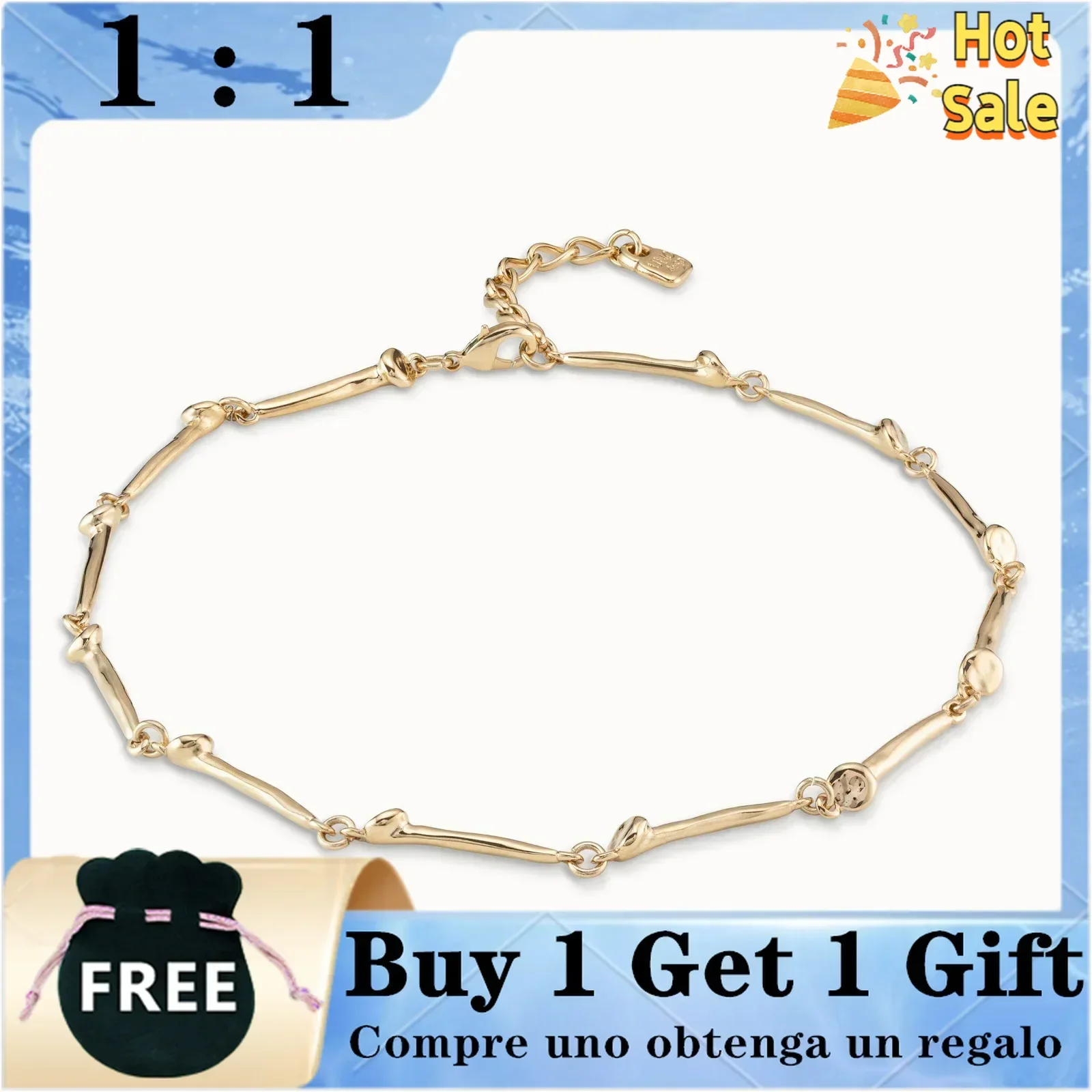 UNOde50 Ожерелье С Подвеской В Виде Волны Для Женщин Тибетское Серебро