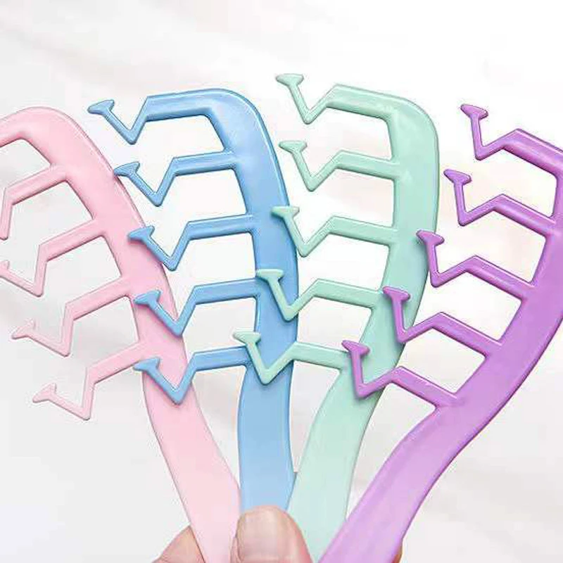 

Sdotter New Hair Fluffy Comb Hair Style Comb Instant Hair Volumizer Curly Fluffy Z Shape Hair Slit Cover Hair Styling Comb