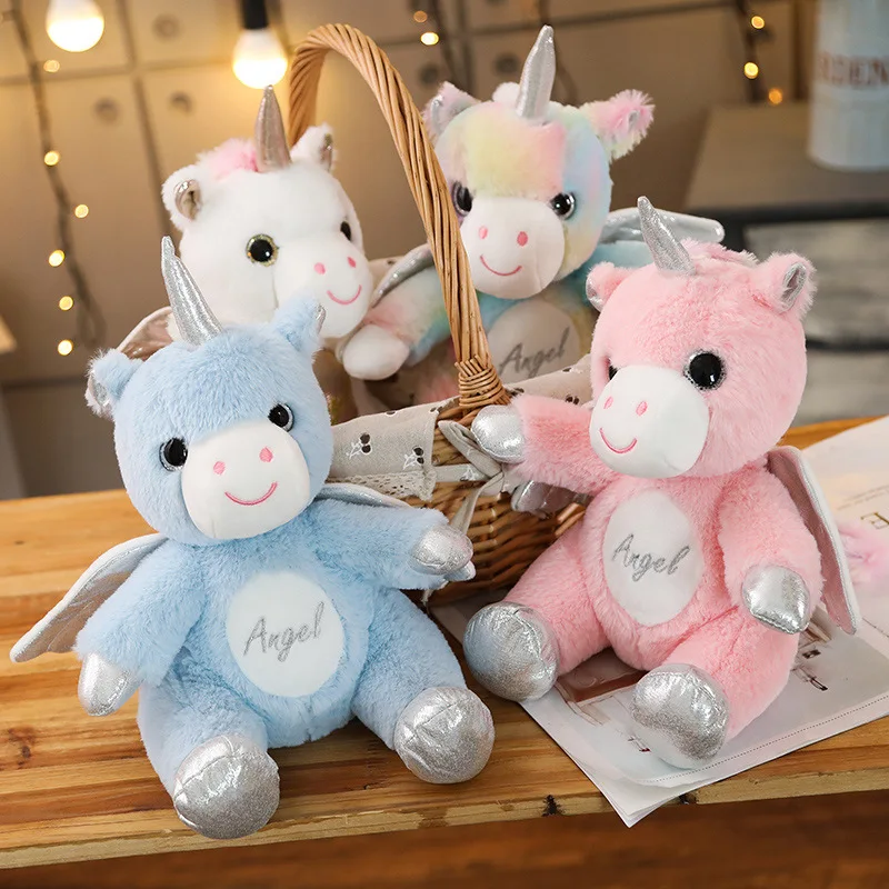 

25cm Unicorn Plush Dolls Baby Cute Animal Dolls Soft Cotton Stuffed Doll Home Soft Toys Sleeping Mate Stuffed Toys Gift Kawaii
