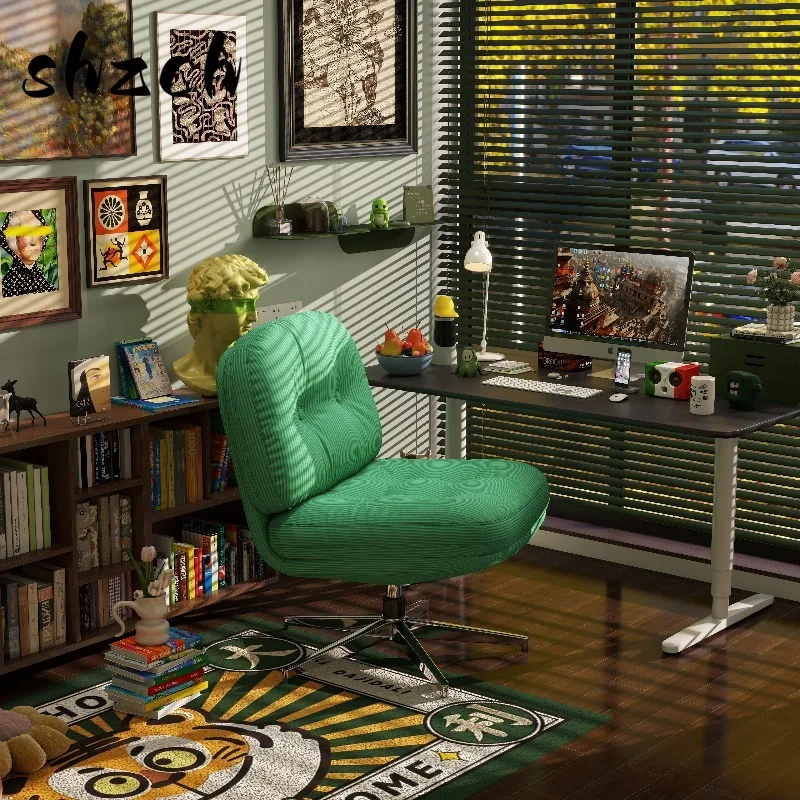 Фото Кресло для отдыха в стиле Mid-Century Modern, вращающееся, из вельвета, для небольших помещений, дизайнерское, удобное, для гостиной №2