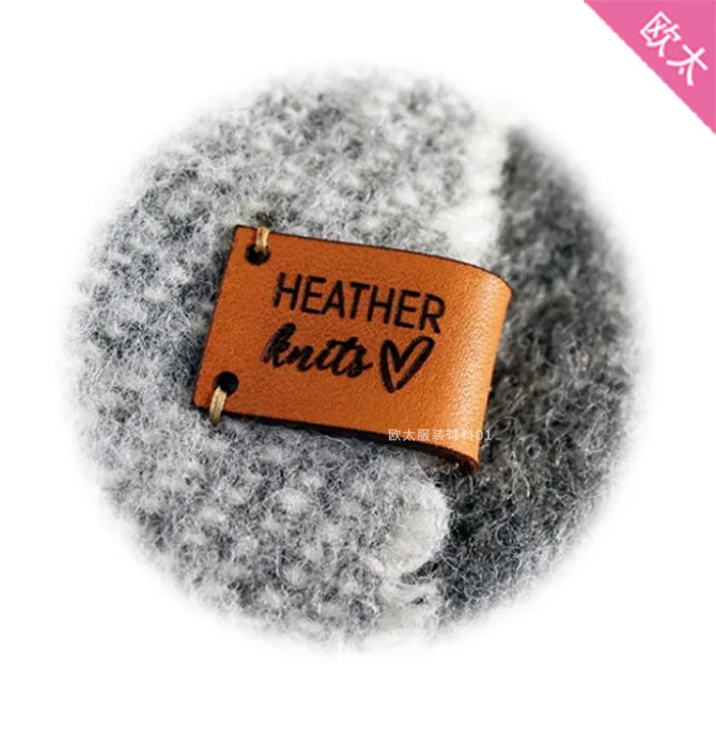 

10 шт. 5 см Смешанные этикетки для одежды ручной работы бирки для одежды из искусственной кожи ручной работы джинсы сумки обувь DIY товары для ш...