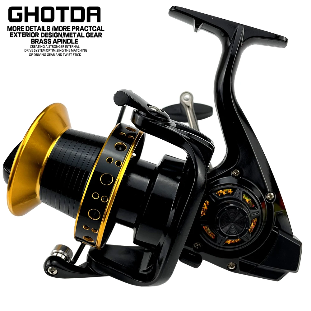 

Ghotda Maximum Strength 20-30kg All Metal Oblique Mouth Fishing Reel 9000-12000Series For Saltwater