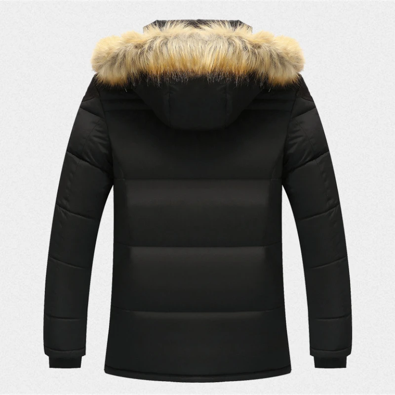 Men's Autumn and Winter New Mid-length Cotton Coat Men's Korean Version Men's Slim Warm Men's Cotton Coat