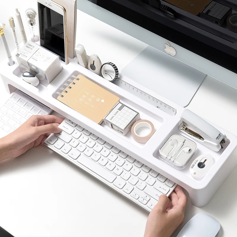 

Office Keyboard Storage Rack Desk Organizer Box Table Desktop Storage Holder Keyboard Drawer Home Stationery Storage Accessories