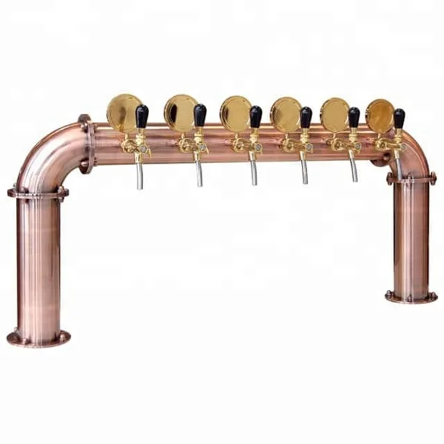 

tabletop beer beverage dispense tower bridge with 6 tapping valves