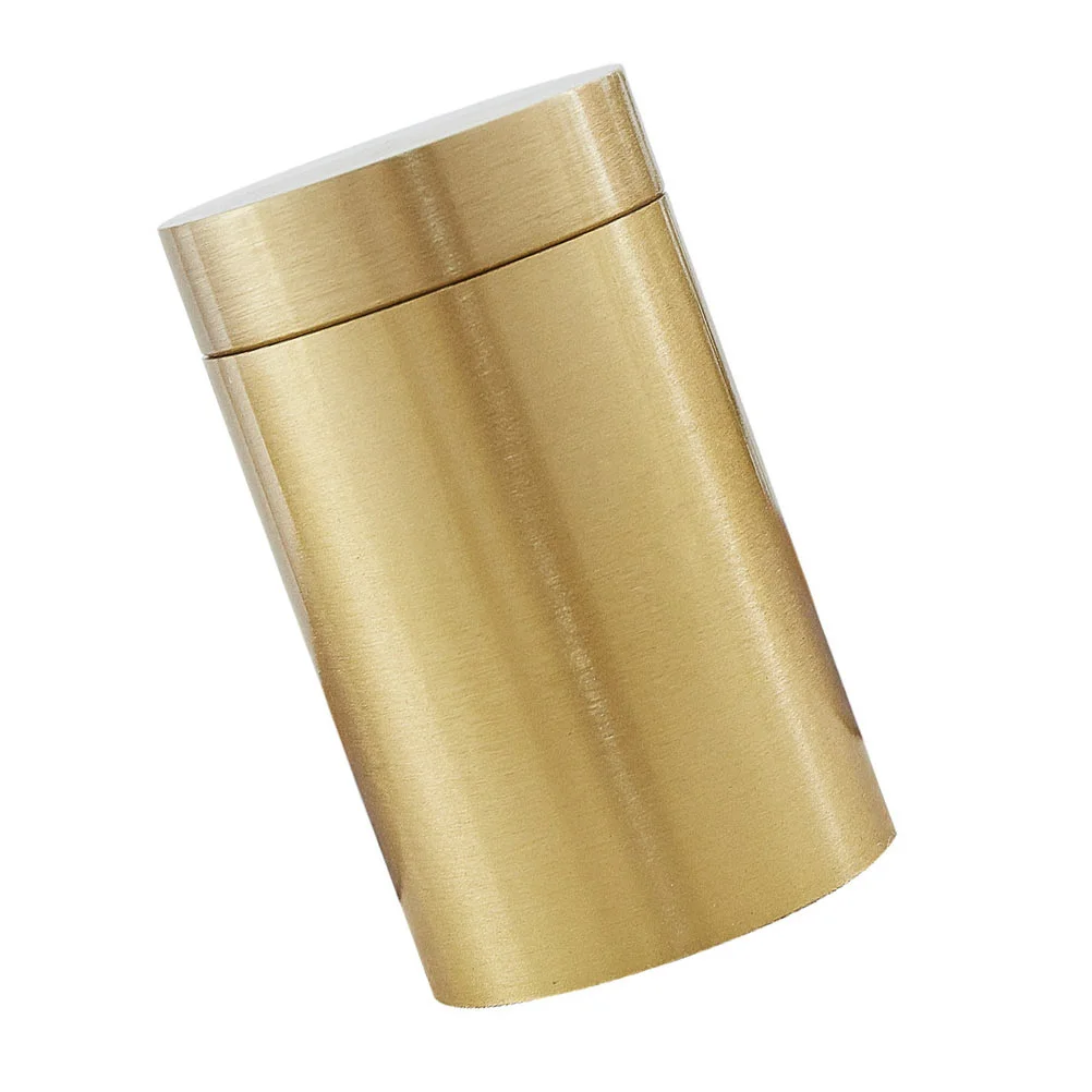 

1Pc Brass Toothpick Box Simple Living Room Toothpick Holder Home Supply Golden