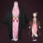 Костюм для косплея из аниме рассекающий демонов, комплект кимоно из шинобу для женщин и мужчин, костюм для Хэллоуина, камадо, танджиро, незуко, кинетсу