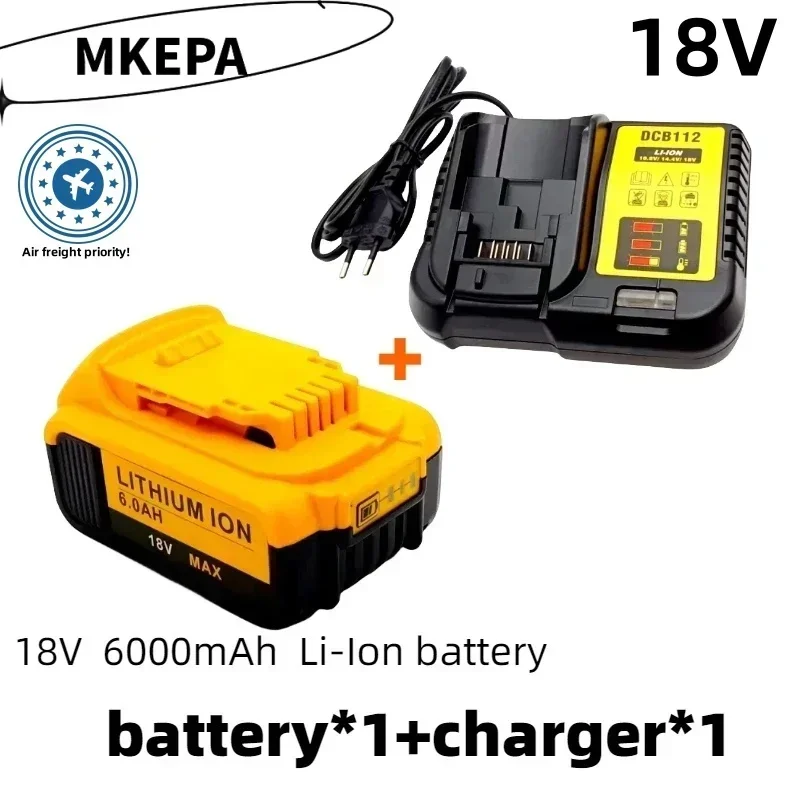Литиевая аккумуляторная батарея для Dewalt 18 В DCB200 20 6000 мАч