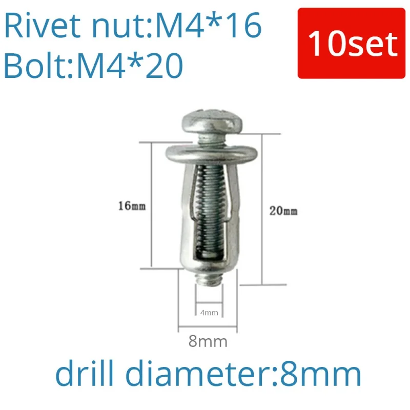 M4 M5 M6 M8 Лепестковые заклепки гайка Блокировка болт углеродистая сталь полые