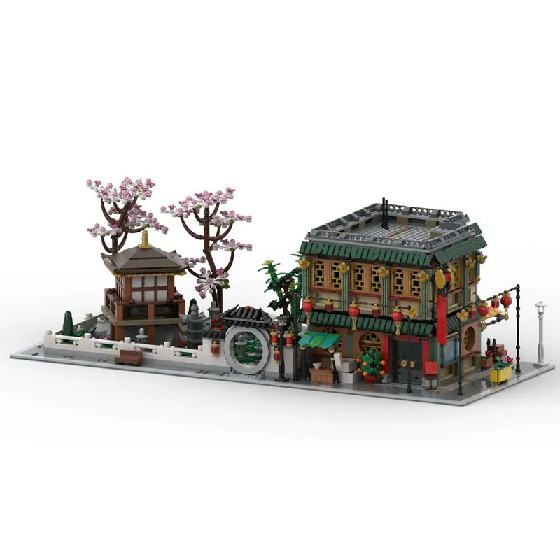 Фото MOC- 169300   80113 Семейное воссоединение, модульный китайский элемент, архитектура, серия, режим «сделай сам», игрушки, строительные блоки, гранулы в бутылках 2174 №2