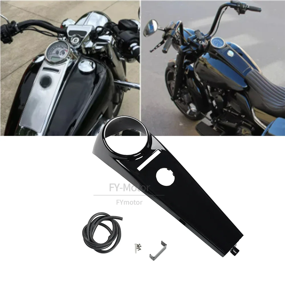 Фото Расширенная крышка панели приборов топливного бака для мотоциклов Harley Softail FLST FXS FXCW Fat Boy Heritage Standard Custom 00-17 №1
