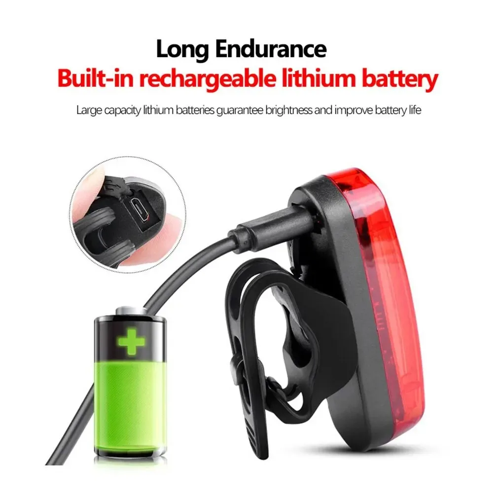 USB-фонарь для велосипеда красный