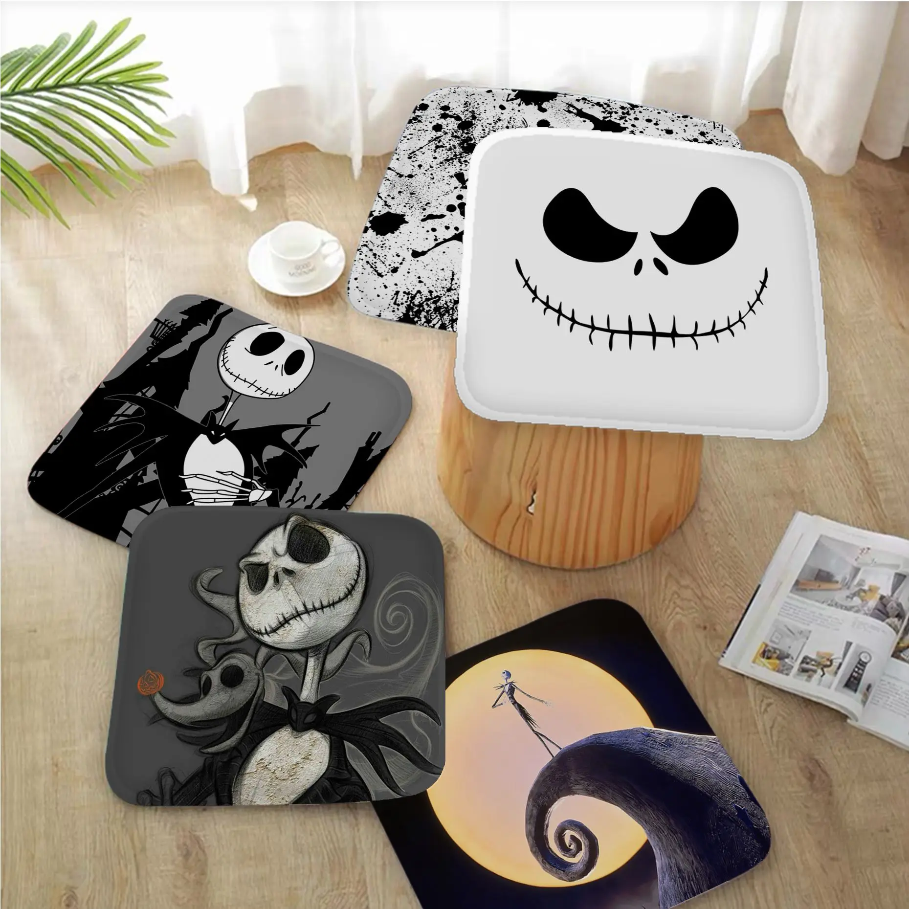

Disney Jack Skellington Nightmare Before Christmas Modern Minimalist Style Plush Cushion Home Back Soft Comfortable Cushions