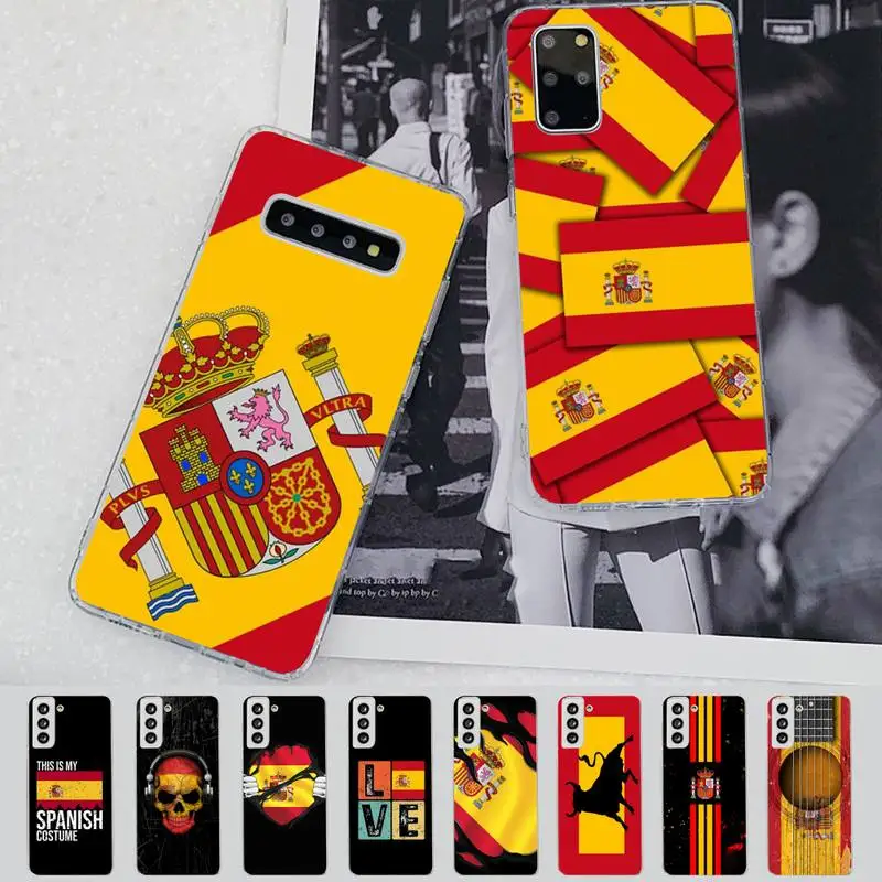 

Spanish flag Phone Case for Samsung S21 A10 for Redmi Note 7 9 for Huawei P30Pro Honor 8X 10i cover