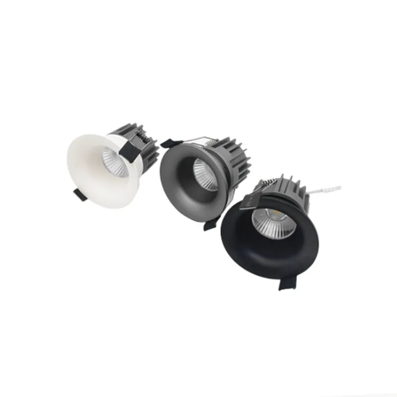 

Narrow bezel anti-glare embedded COB LED Spotlights AC85-265V 7W 10W 12W 15W LED ceiling lights hotel home downlight lighting