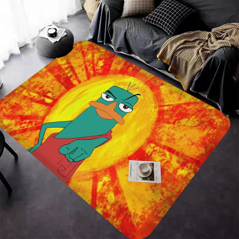 Напольный коврик с рисунком P-Phineas и F-Ferb украшение для детской комнаты спальни