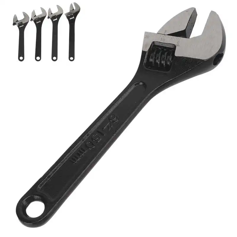 

Adjustable Wrench Rustproof Larger Knurl Open End Wrench Hanging Hole for Home for Industrial for Professional