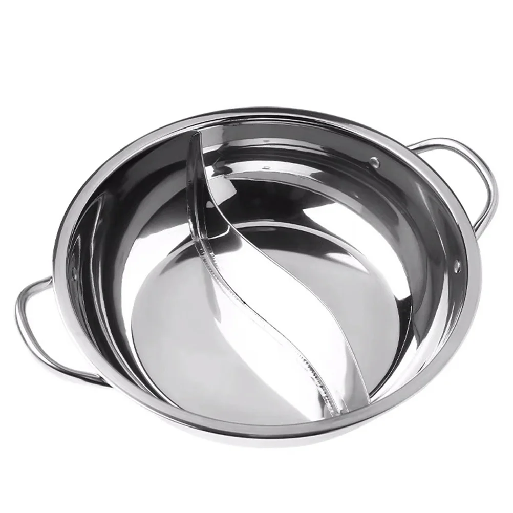 

Stainless Steel Pot Gas Stove Cooking Home Shabu Divider Cookware Vegetable Steamer Cooktop