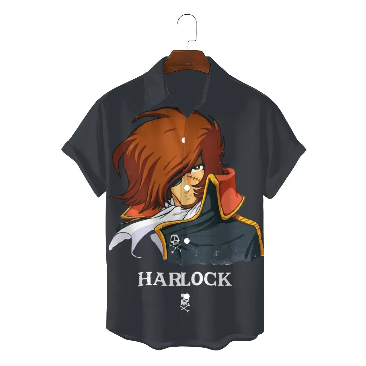 

Face 3D Shirt For Male Cpatain Harlock Clothing Novelty Shirts Soft Print Fluffy