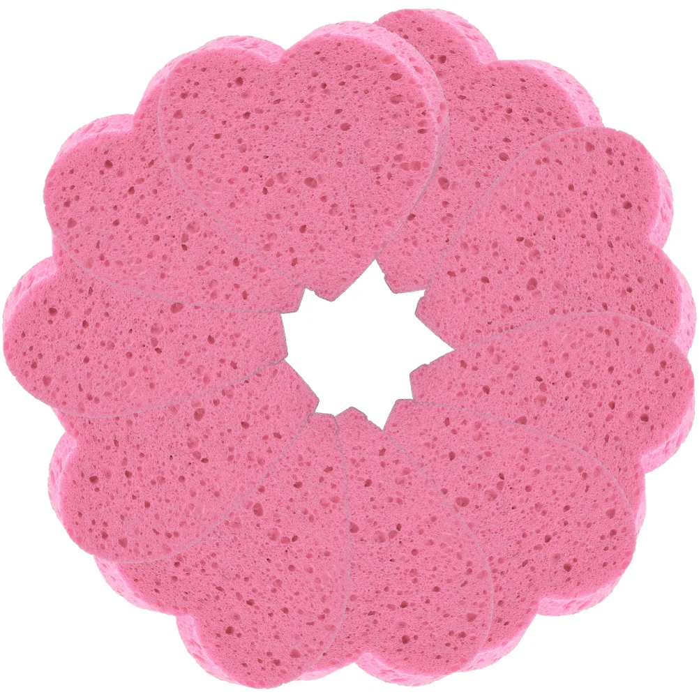 

30pcs Sponge Washing Exfoliating Sponge Heart Sponge Cleansing Sponge