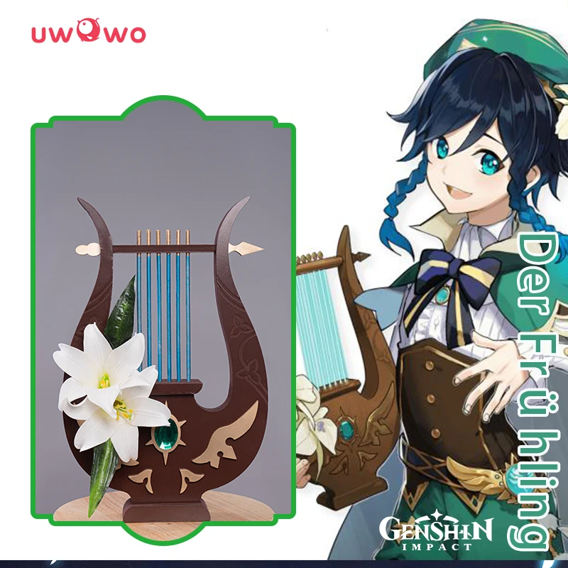 

UWOWO Game Genshin Impact Cosplay Venti Accessory Harp Venti Weapon Frühling Cosplay Props