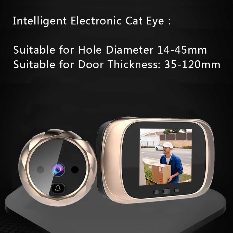 2 8-дюймовый ЖК-экран электронный дверной звонок ИК-ночная дверная камера запись