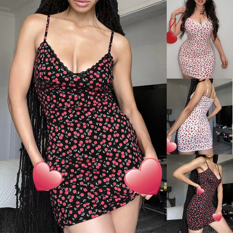 

Summer V Neck Floral Print Dress Women Off Shoulder Ruffle Party Dress Sexy Lace-Up Backless Mini Dresses