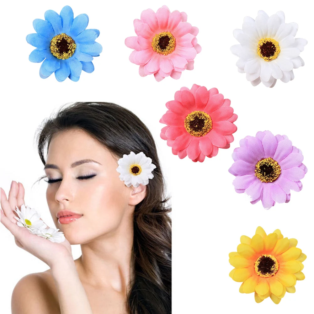 

1PC New Arrival Sweet Sun Flower Hair Clip Women Girls Seaside Barrettes Headwear Hairpins for Holiday Side Clip Accessories