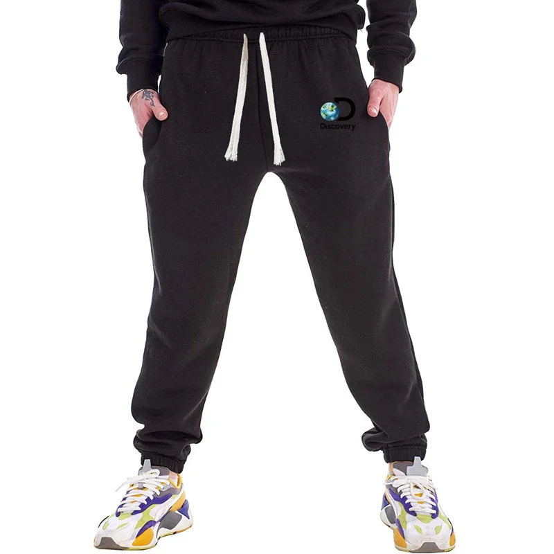 

Новинка 2022, мужские флисовые брюки большого размера с принтом на весну, осень и зиму, свободные спортивные брюки, повседневные мужские брюки