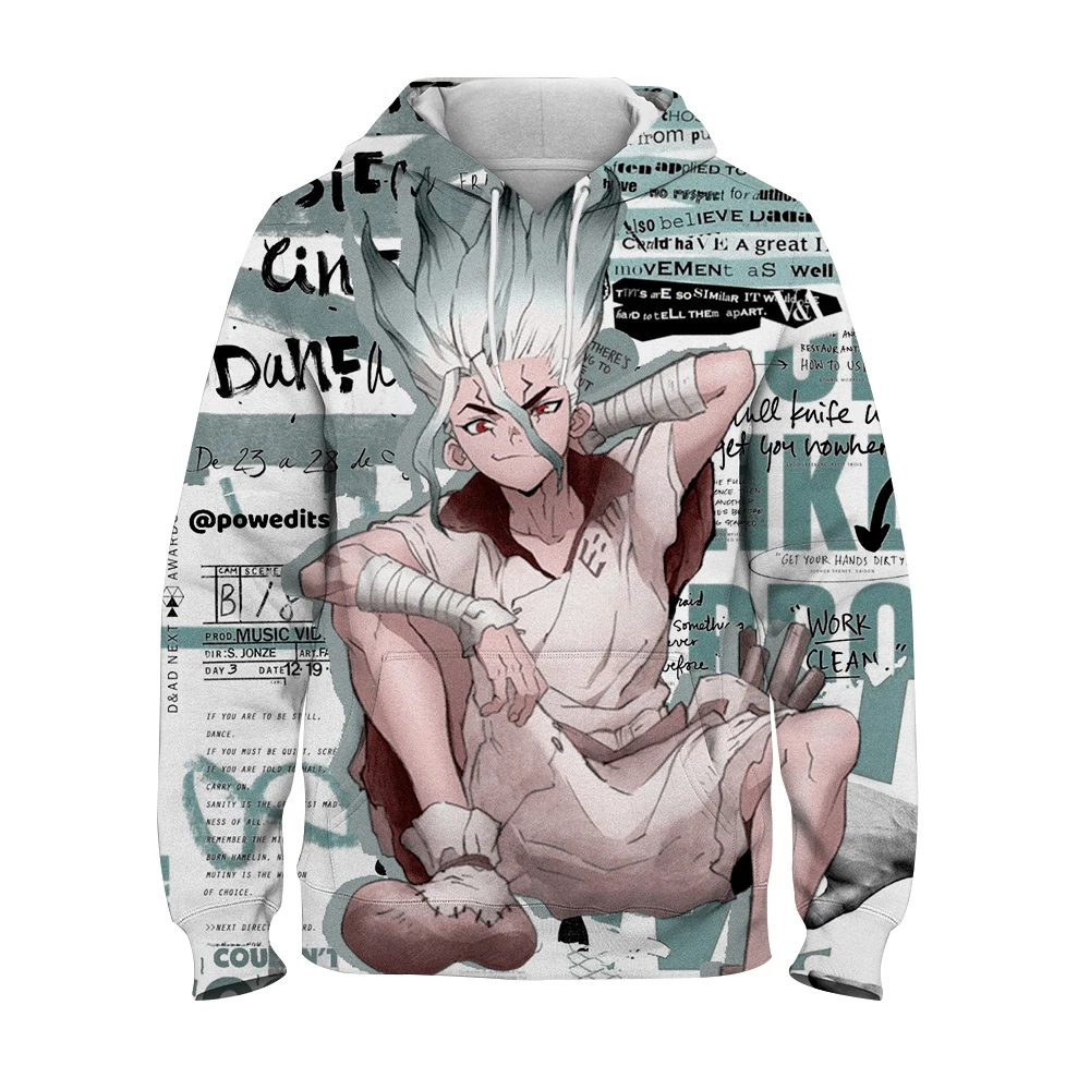 

Hot Sale Dr Stone 3D Printing Men Hoodie Anime Hoodie Sweatshirt Cartoon Casual Clothes Cute Pullover Women Long sleeve Hooded