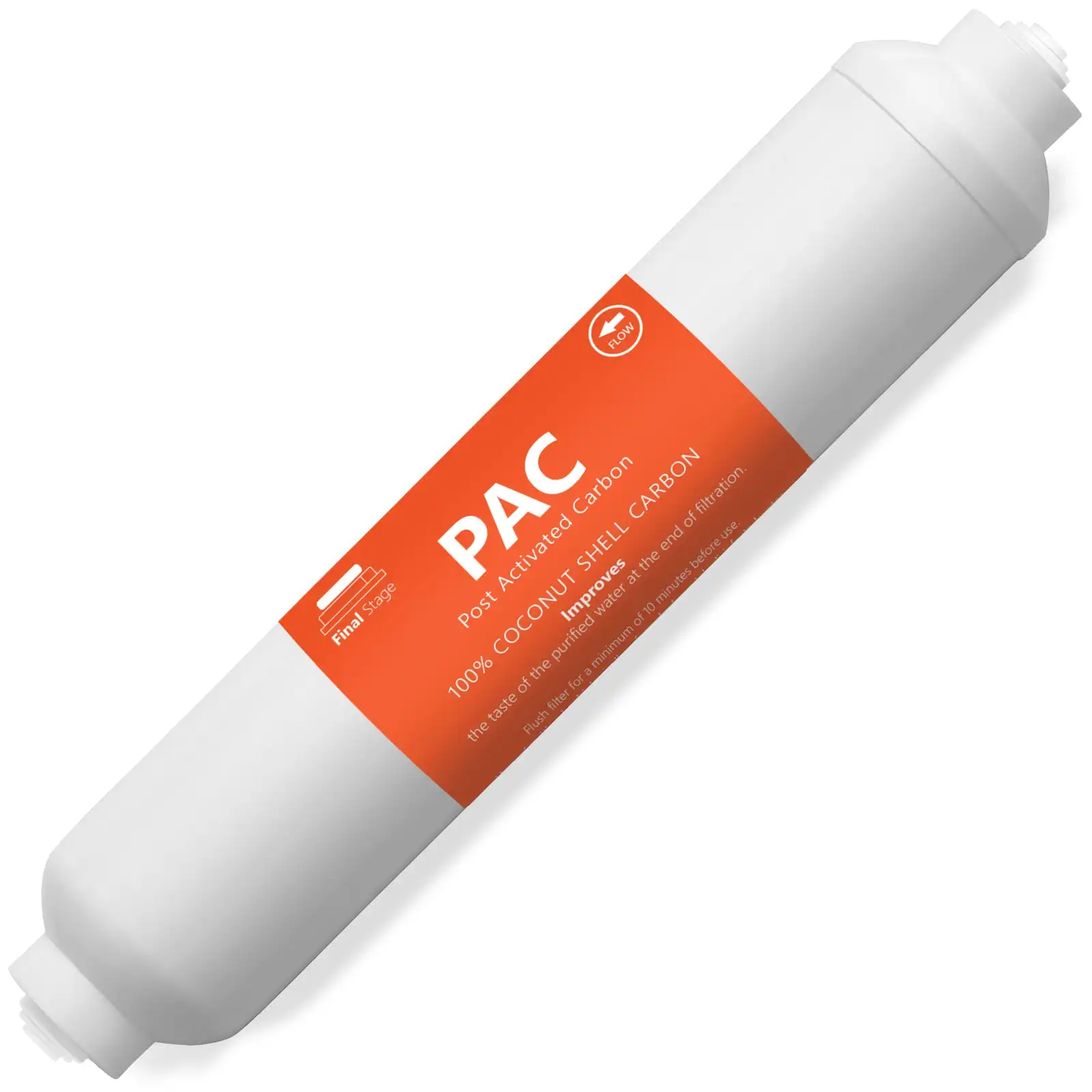 – Post Activated Carbon PAC Water Filter Replacement – 5 Micron Inline Filter – 10 inch Quick Connect – Under Sink and R