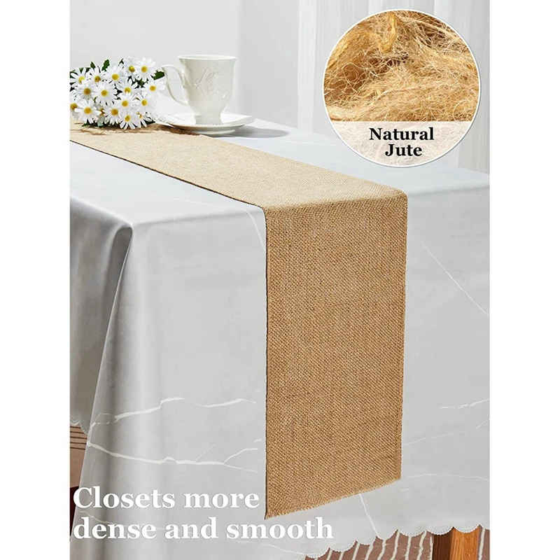 Скатерть 10 м х 30 см джутовая скатерть льняная ткань настольная дорожка в рулоне