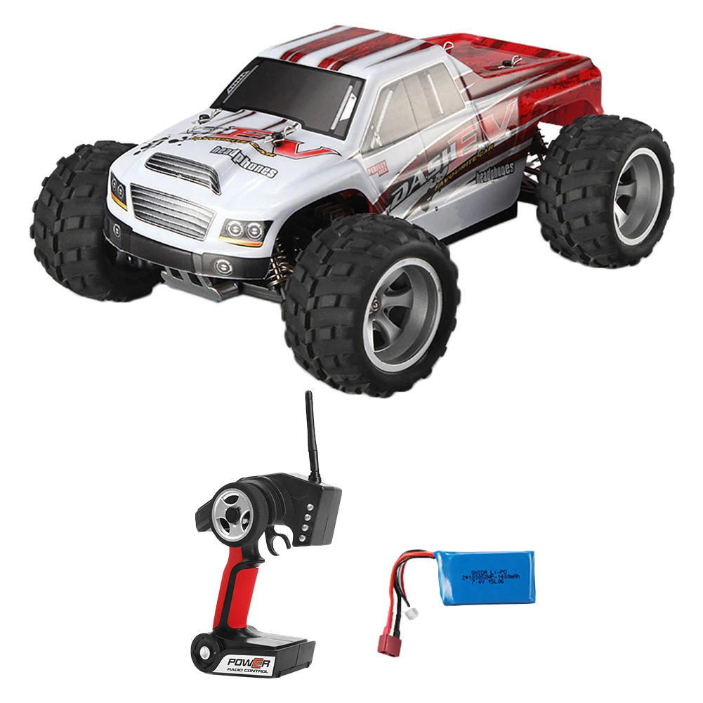 

WLtoys A979-B 2.4G 1/18 RC Racing Car 4WD 70KM/H High Speed Electric Full Proportional Big Foot Truck RC Crawler RTR For Child